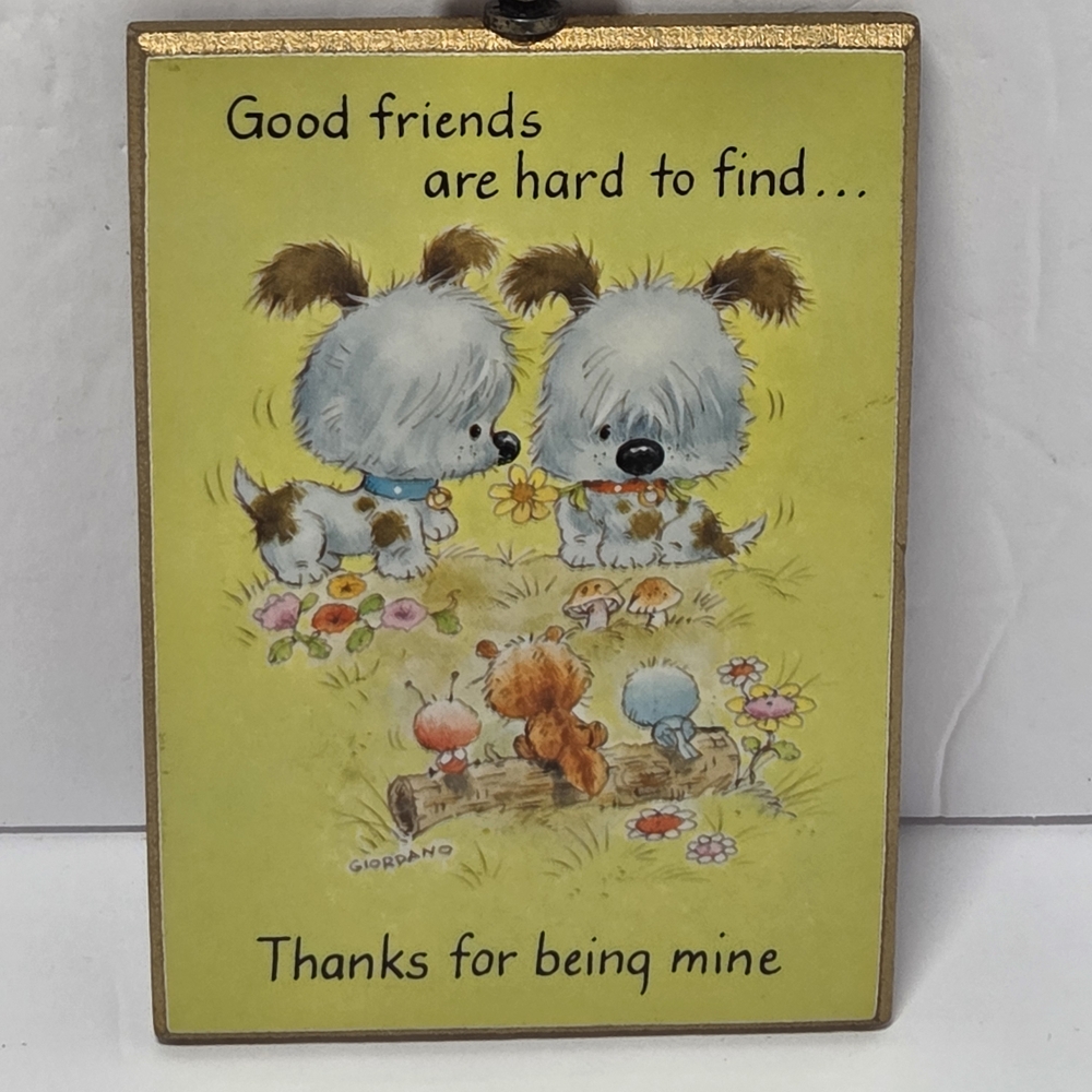 Russ Vintage Friendship Mini‎ Plaque with Brown Accents